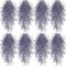 8 Pcs Hanging Plants Artificial Decor Fake Plants Ferns Vine Artificial Large Faux Hanging Wall Indoor Outdoor Decorations for Garden Wedding, Purple